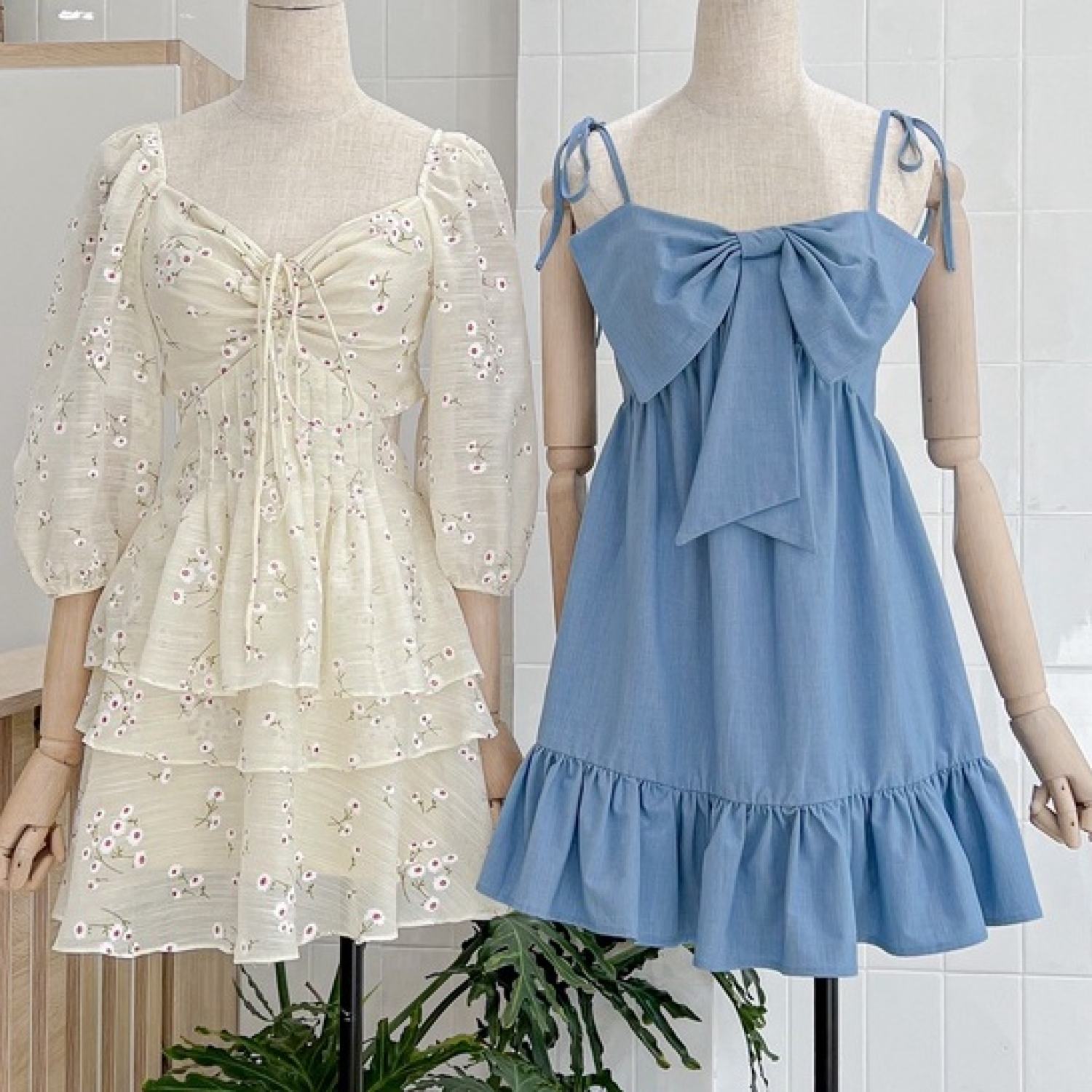 Đầm LILINA - Đầm khoét lưng tùng bèo