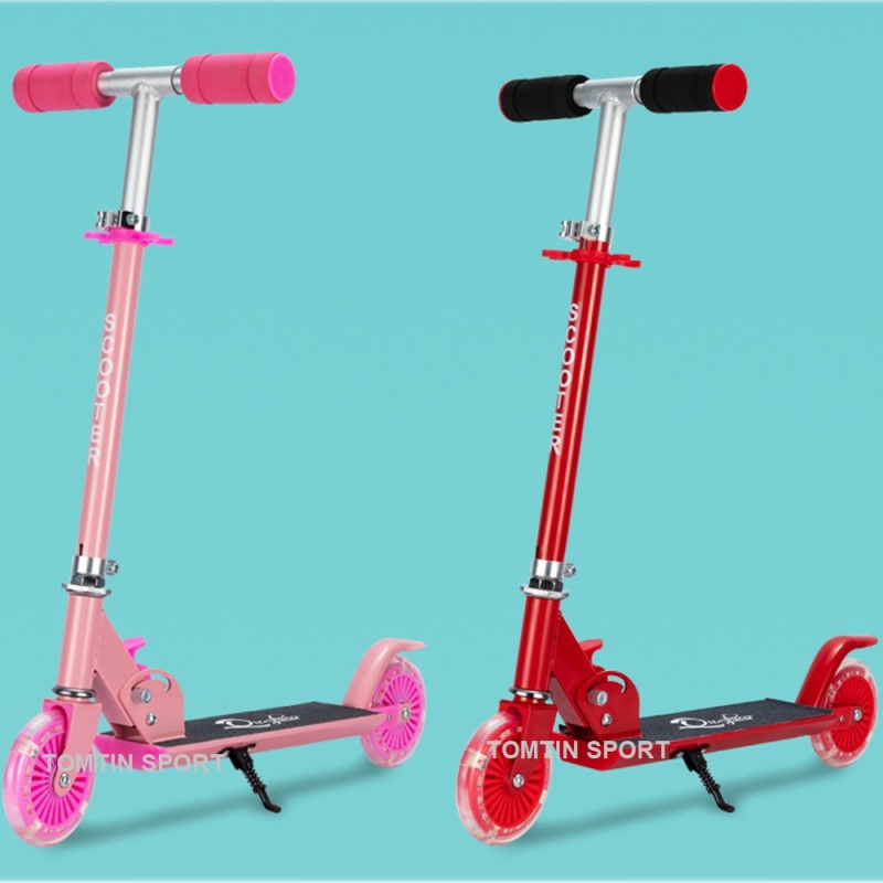 Xe trượt Scooter trẻ em có chân trống tiện lợi cao cấp chịu tải trọng lớn đến 50kg với 3 nấc chiều cao phù hợp cho bé trai bé gái từ 3-10 tuổi, có màu Đỏ, Đen, Xanh và Hồng [TOMTIN SPORT]