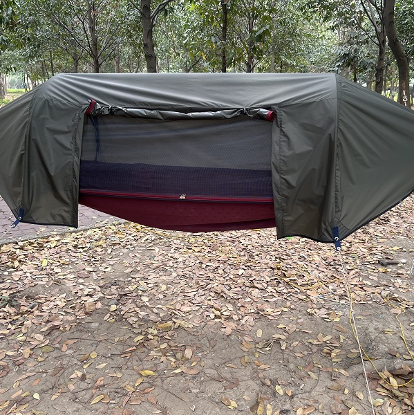 Võng Cao Cấp Chống Nước 2 Người Giường Đôi Dây Cột Dày, Tarp Hammocks 2.4x1.4m