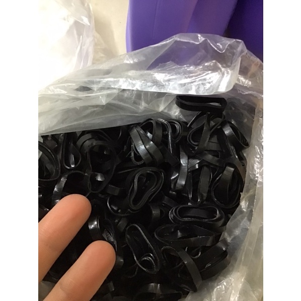 Gói 100g chun buộc tóc màu đen, đỏ, nâu