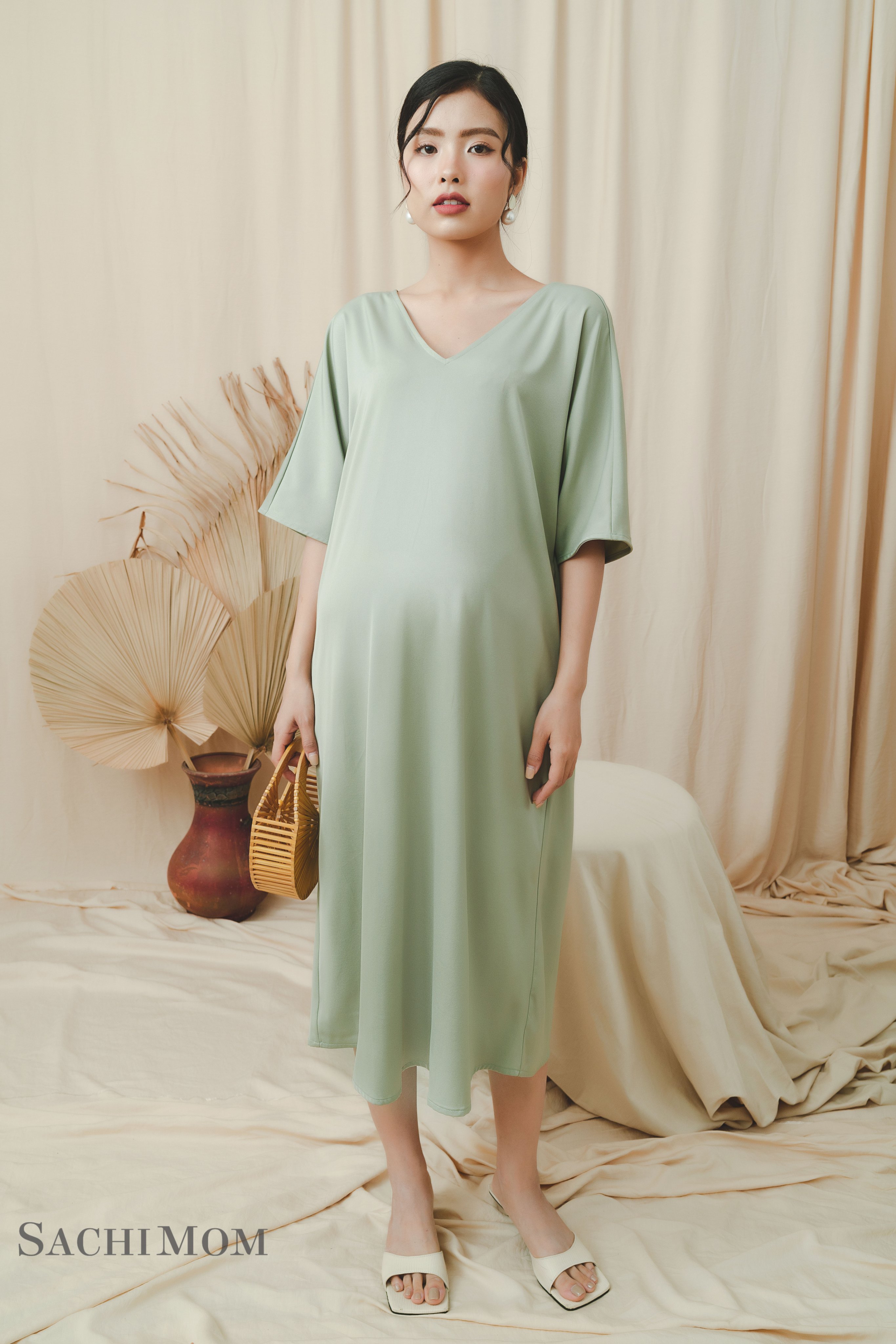 Đầm Bầu SACHIMOM - Váy Bầu Lụa ALINA DRESS