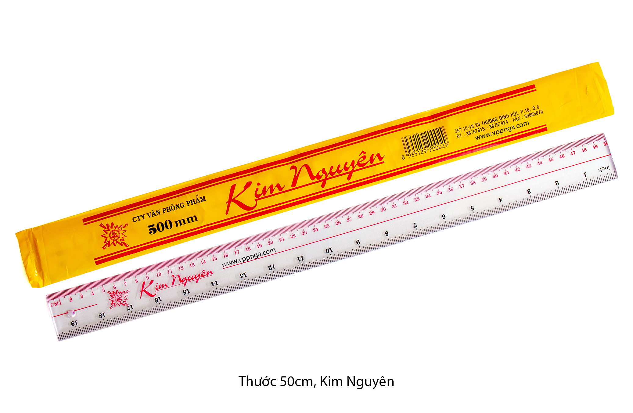 Thước kẻ mica Kim Nguyên 50cm