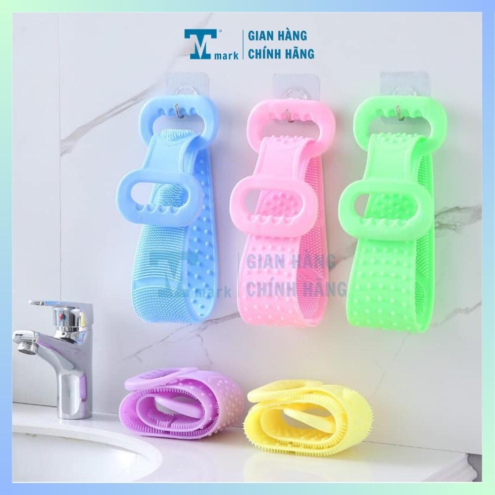 Dây tắm cọ chà lưng 2 mặt bằng silicon đa năng ( màu ngẩu nhiên) Tmark