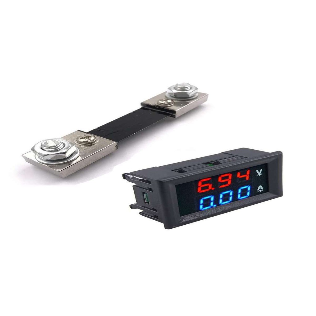 Đồng hồ đo điện áp, dòng điện, vôn kế ampe kế 0-100v 1a/10a/50a/100a led 0.56 inch