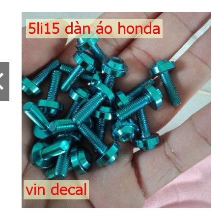 Ốc dàn áo honda titan GR5 5li15 ren nhuyễn dàn áo xe honda - Vindecal BD