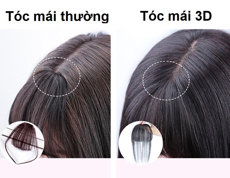 Tóc mái thưa thật 3D, màu [đen 2#] Sỉ 120k