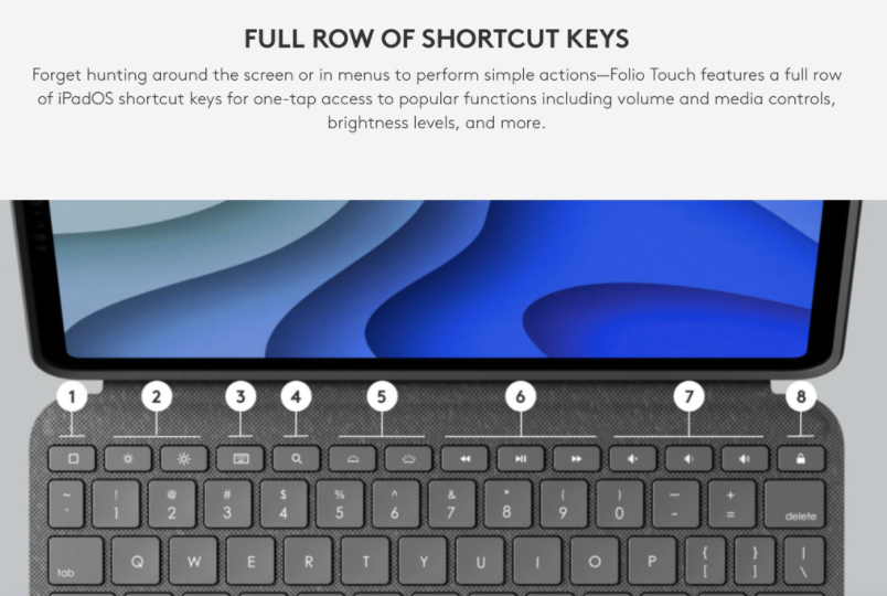 [HCM]Bàn Phím Logitech Combo Touch cho iPad Pro 12.9 inch