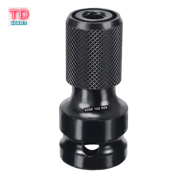 Đầu chuyển máy bắn bulong sang bắn vít chuôi lục giác 6.35mm đầu dài, Phụ kiện giúp chuyển từ máy vặn bulong sang bắn vít hay khoan những mũi khoan chuôi lục giác, đầu kẹp giữ mũi vít, mũi khoan chắc chắc