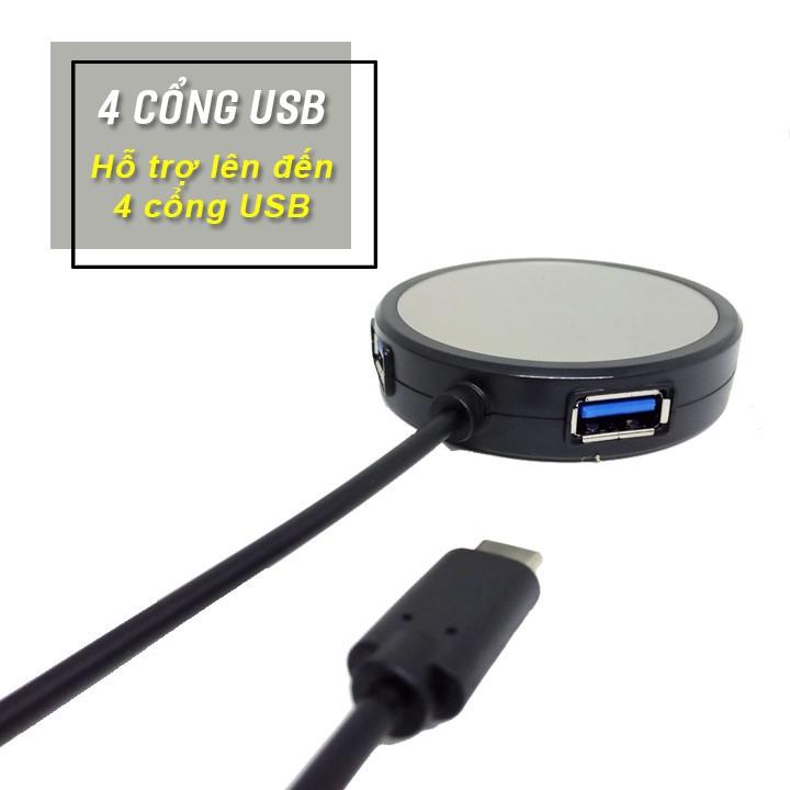 [HCM]Hub chuyển đổi USB Type C ra 4 cổng USB  Remax RU-U20