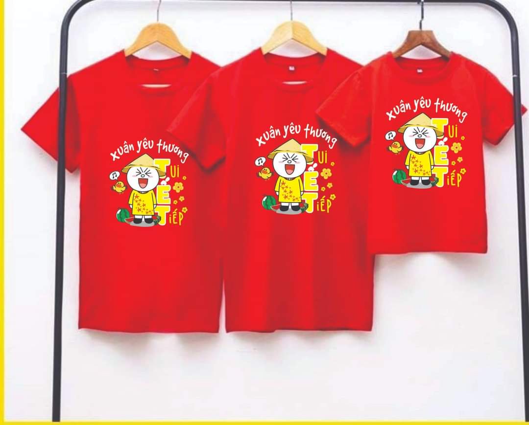 [SĨ] ÁO TẾT 2024 Tết sum vầy đại gia đình3/4/5 NGƯỜI- áo thun tết nam, nữ  thun cotton dày dặn chất đẹp đủ size 100 kí [GIÁ  1 ÁO]