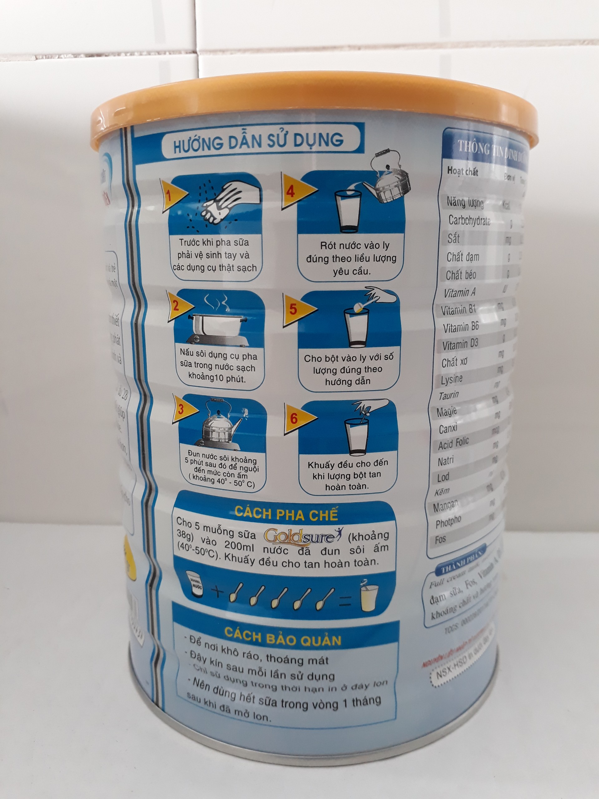 SỮA TĂNG CHIỀU CAO GROWTH PLUS GOLDSURE LON 900G DATE MỚI