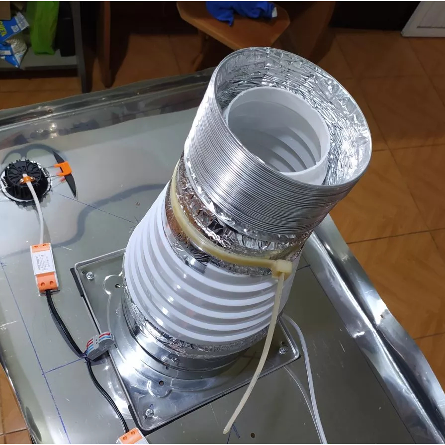 Côn thu ống bạc quạt thông gió