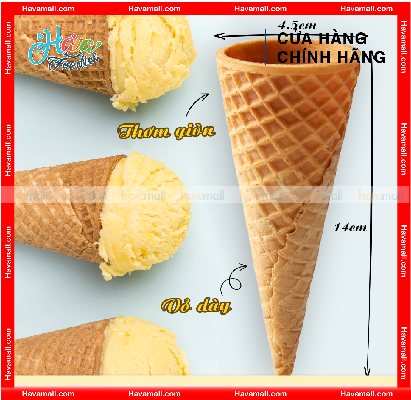 Combo 4 Vỏ Bánh Ốc Quế