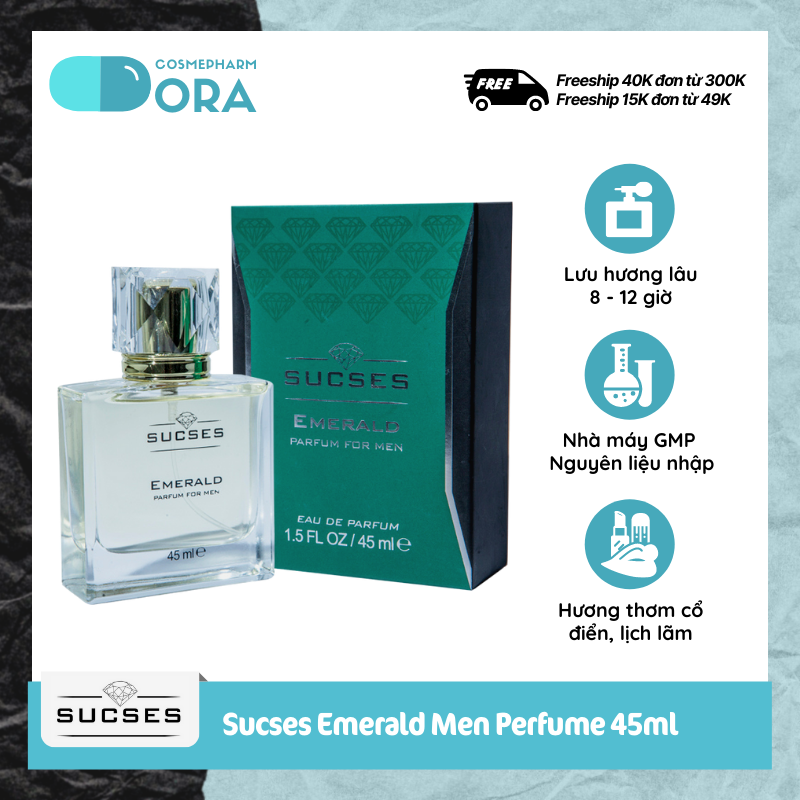 Nước hoa nam Cao cấp Sucses Emerald 45ml (Rainforest Quintessence)