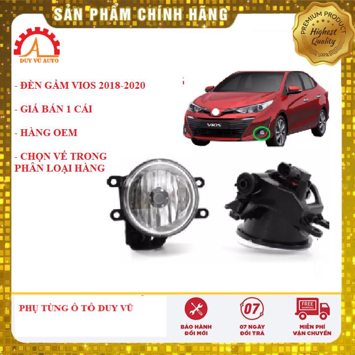 ĐÈN GẦM TOYOTA VIOS 2018, 2019, 2020
