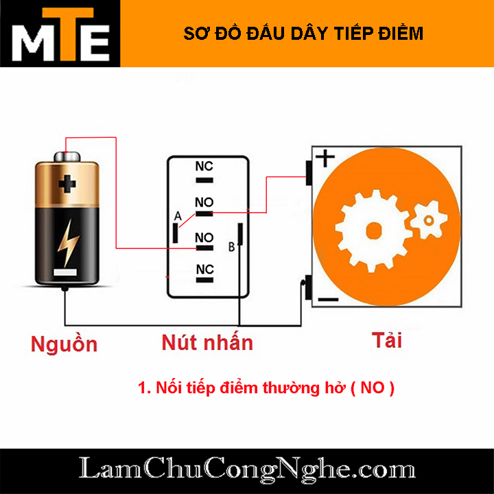 Giắc nối nút nhấn có led 22mm
