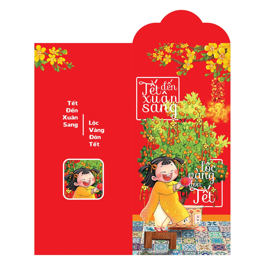 Bộ 100 Lì Xì Tết Đoàn Viên ( Chia Đều Các Mẫu )