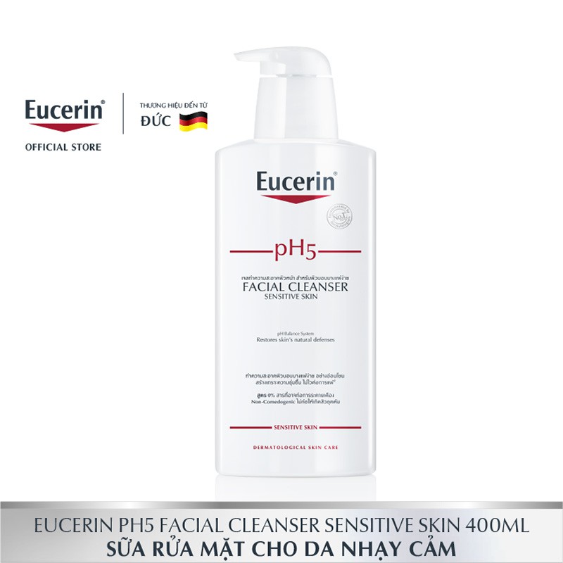Sữa Rửa Mặt Eucerin PH5 Facial Cleanser Da Nhạy Cảm (400ml)