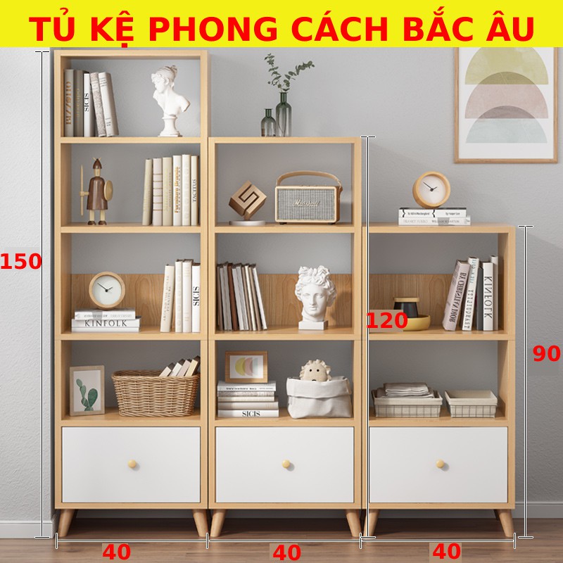 Tủ Kệ Phong Cách Bắc Âu 3 Tầng
