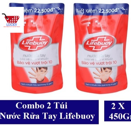 ComBo 2 Túi Nước Rửa Tay Lifebuoy  (400g/Túi )