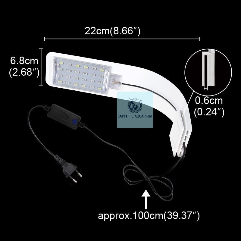 Đèn led kẹp thành bể cá RGB M-280