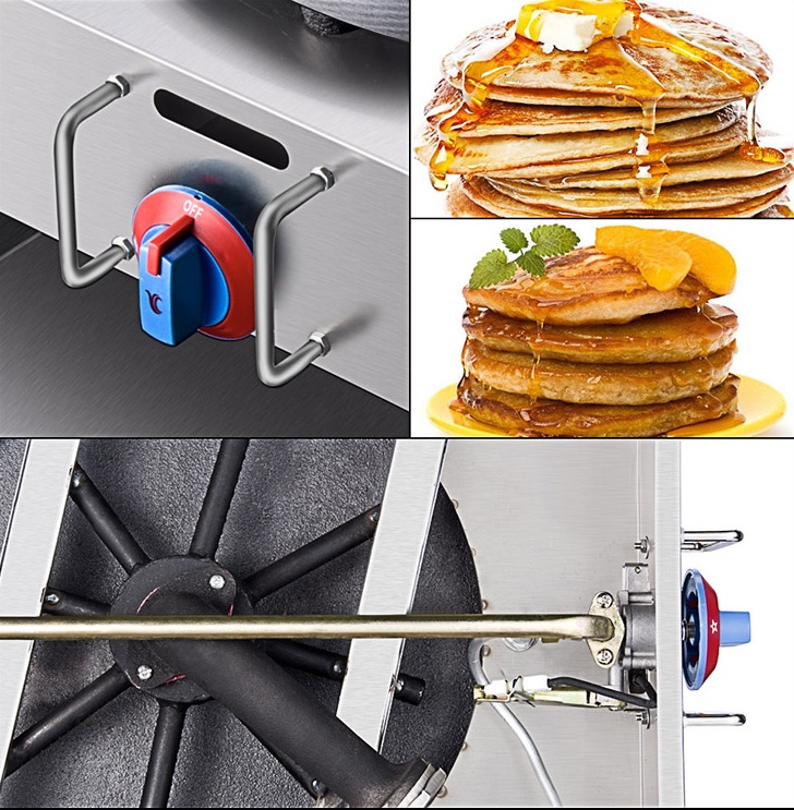 Máy làm bánh Crepe đôi dùng Gas