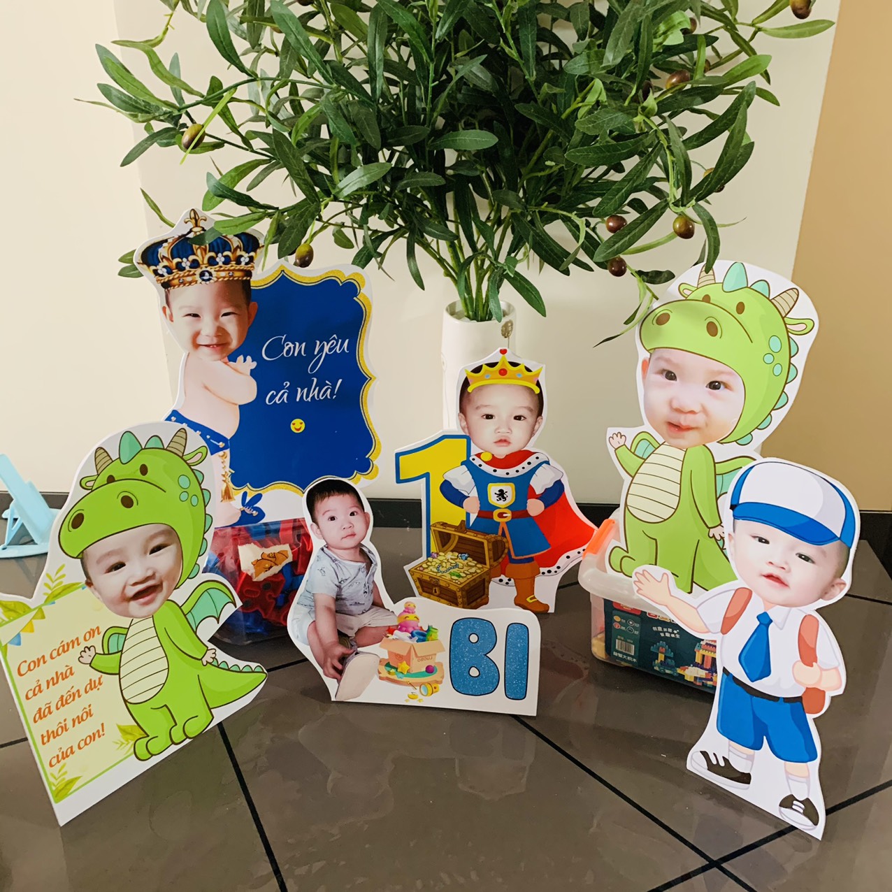 Combo chibi trang trí sinh nhật bé trai bé gái (Ảnh combo chỉ mang tính chất minh hoạ)