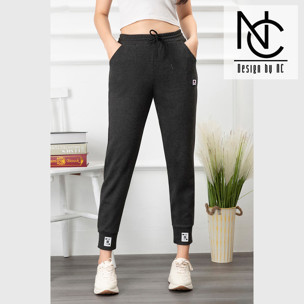 Quần jogger nữ, quần dài nữ kiểu dáng thời trang cao cấp mặt vải dạ hàn cạp chun gấu chun co giãn QDN645