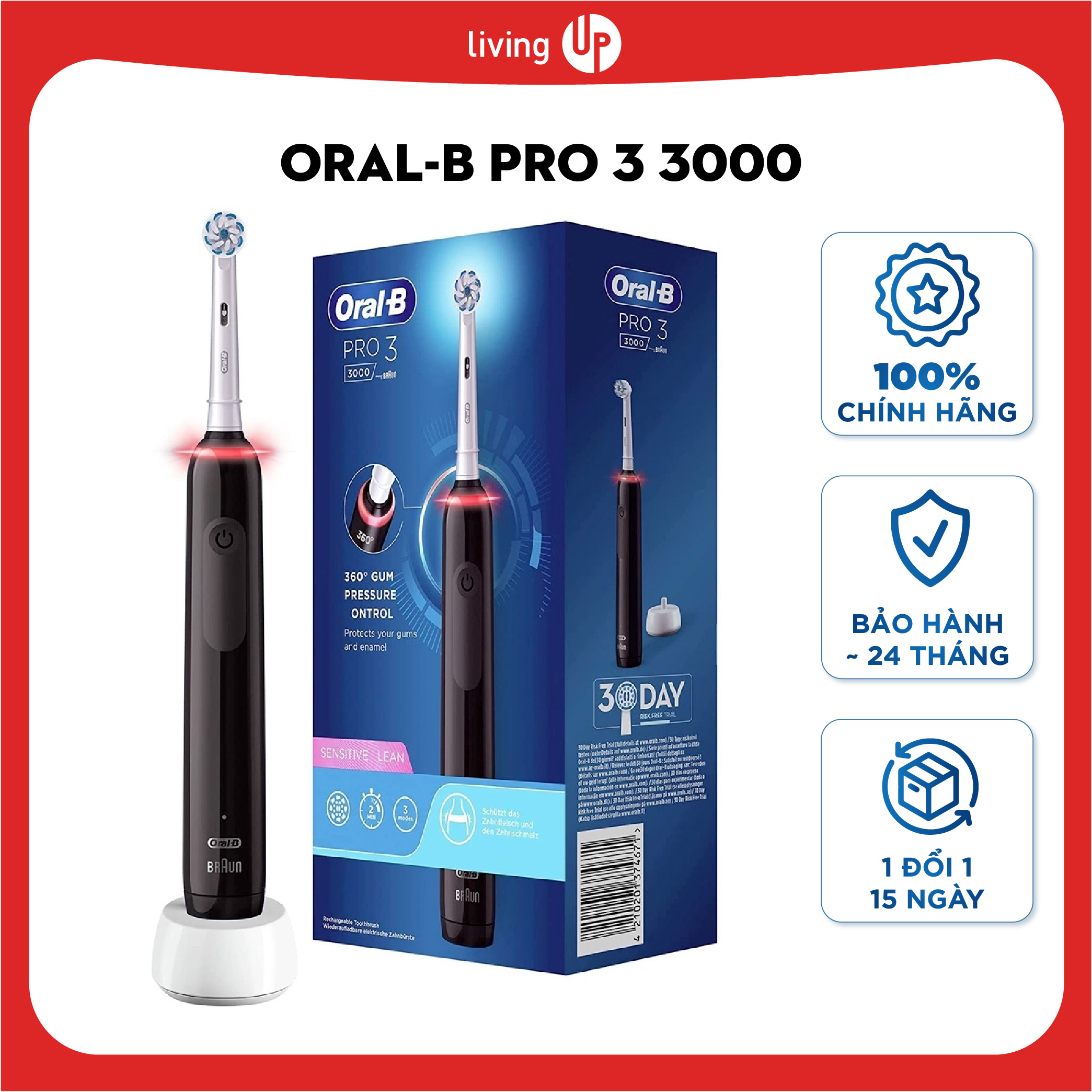 Bàn chải điện Oral-B Pro 3 3000 (model mới 2021)