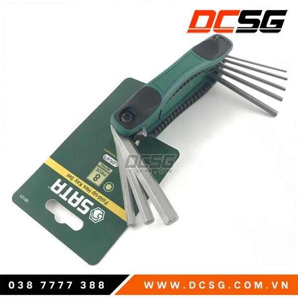 Bộ lục giác gập hệ mét Sata 09121 (8 chi tiết)