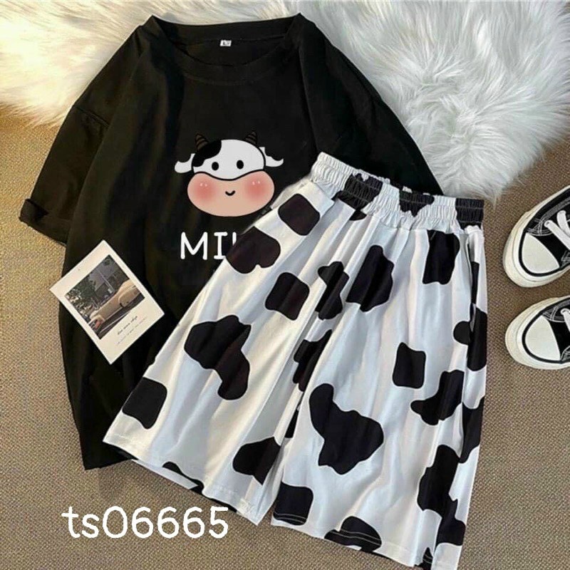 set đồ bộ bò sữa