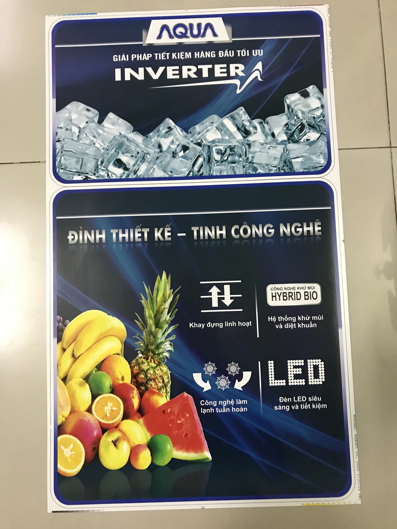 [HCM]Tem dán tủ lạnh Aqua miếng dán tủ lạnh Aqua (mẫu 1)