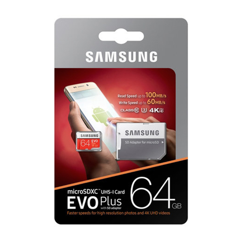 [Nhập LZDEL51 giảm 10% tối đa 200k cho đơn 99k]  Thẻ Nhớ Sam Sung 100MB/S 64GB EVO Plus 10 Micro SDHC 64GB - Bảo hành 5 năm!