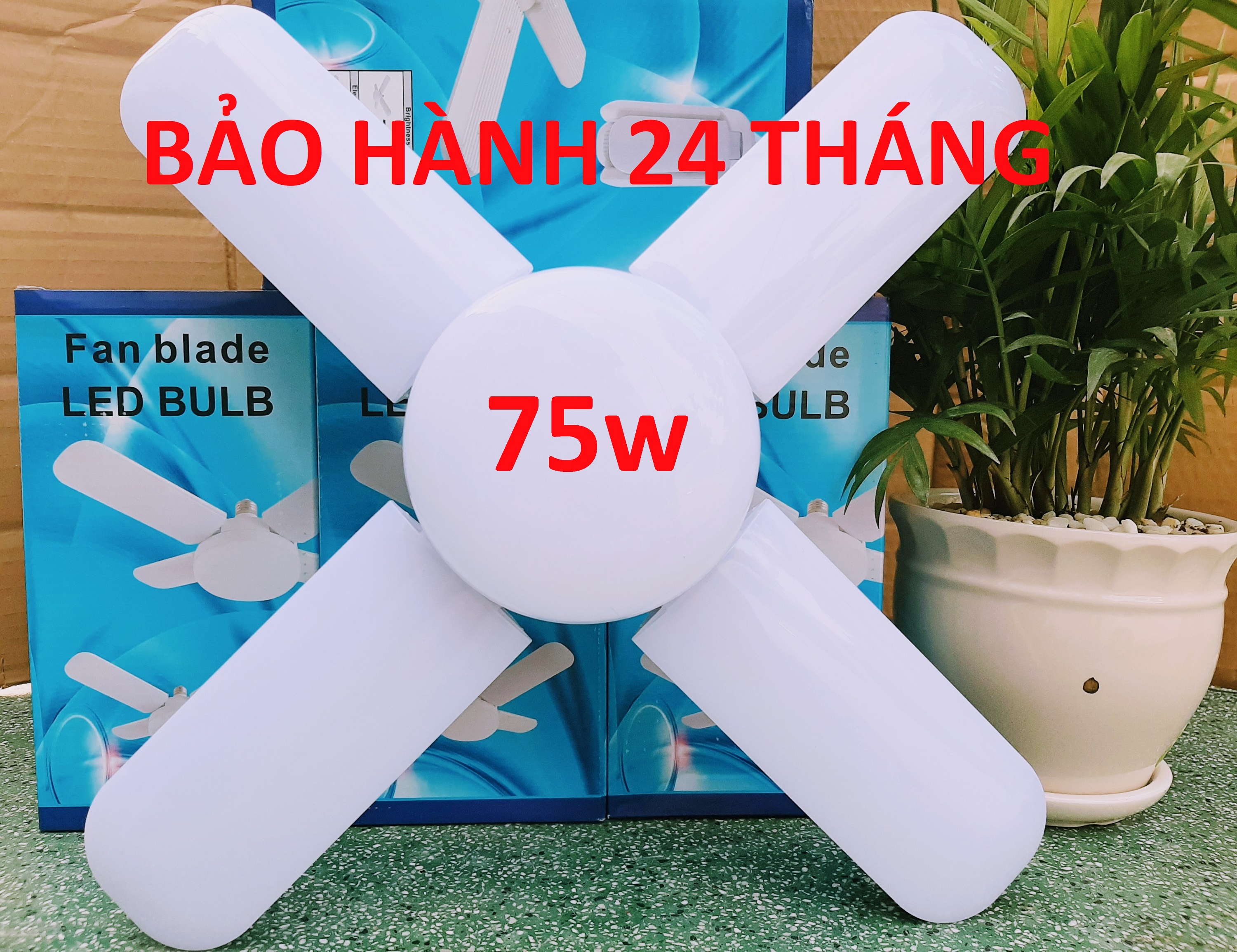 Bóng Đèn Led Hình 4 Cánh Quạt Chuẩn 75W Siêu Sáng Tiết Kiệm Điện