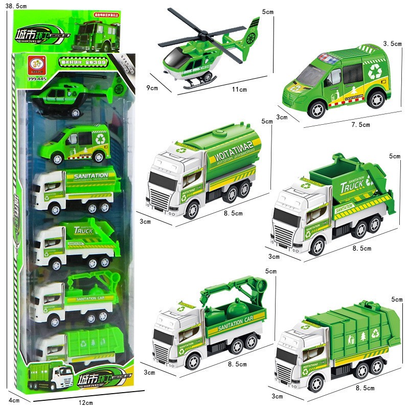 Bộ 6 xe ô tô chạy cót đồ chơi cho bé