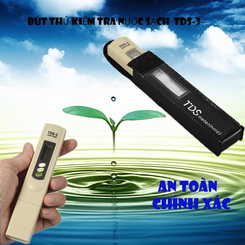 Máy Đo Kiểm Chất Lượng Nước Đa Năng - Bút Kiểm Tra Chất Lượng Nước Thông Minh - Vừa Kiểm Tra Chính Xác Chất Lượng Nước Vừa Đo Nhiệt Độ Nước - Màn Hình LCD Hiển Thị Kết Quả Cực Kì Chính Xác - Nhỏ Gọn - Tiện Lợi - Sử Dụng Đ
