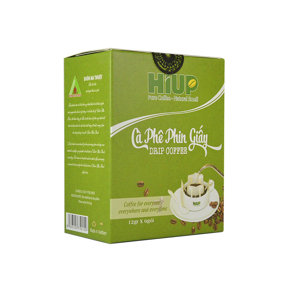 Cà Phê Phin Giấy Hiup Coffee (Hộp 6 phin x 12gr) - AnTháiCafé