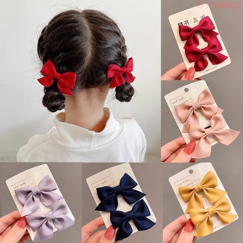 [MỚI] SET2 - KẸP TÓC NƠ BASIC PHONG CÁCH TIỂU THƯ ĐÁNG YÊU CHO BÉ - NHÀ GẤU NÂU