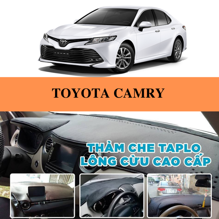 Thảm Taplo Ô Tô TOYOTA CAMRY Chất Liệu Nhung Lông Cừu 3 Lớp Cao Cấp
