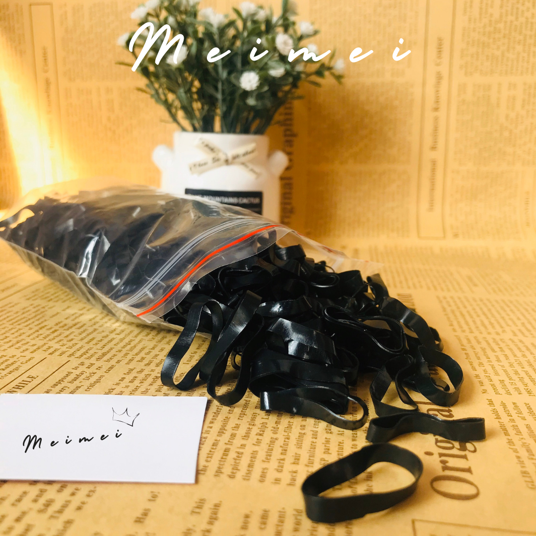 Dây buộc tóc phụ kiện tóc chun đen Nịt buộc tóc cao su BT0001