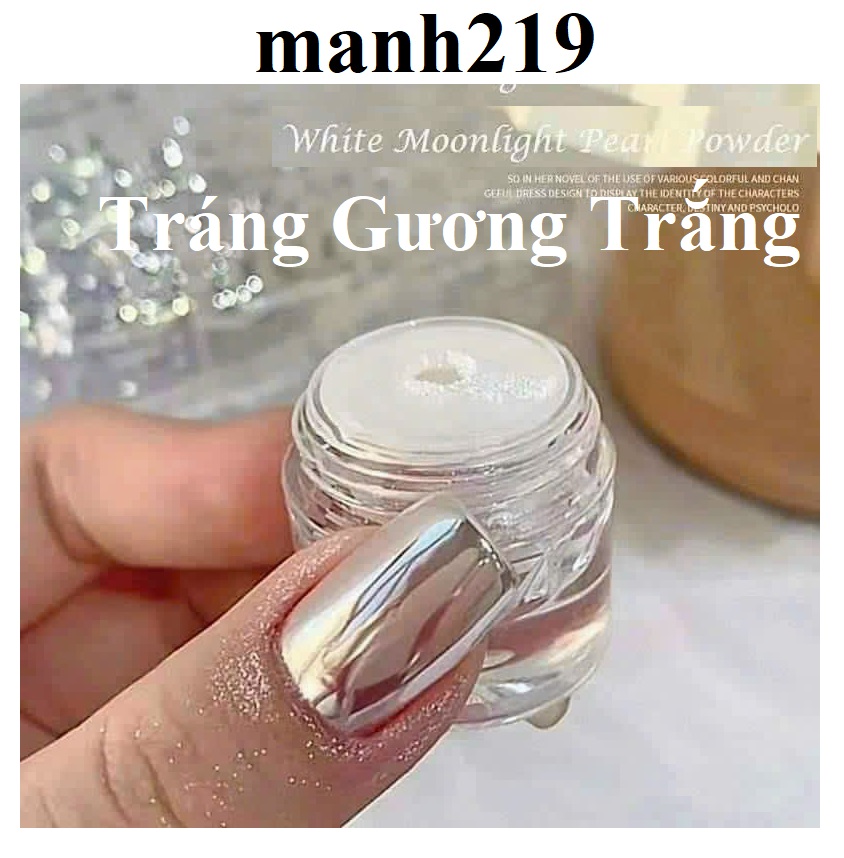 Tráng Gương Trắng trang trí móng tay nail- sinailmi