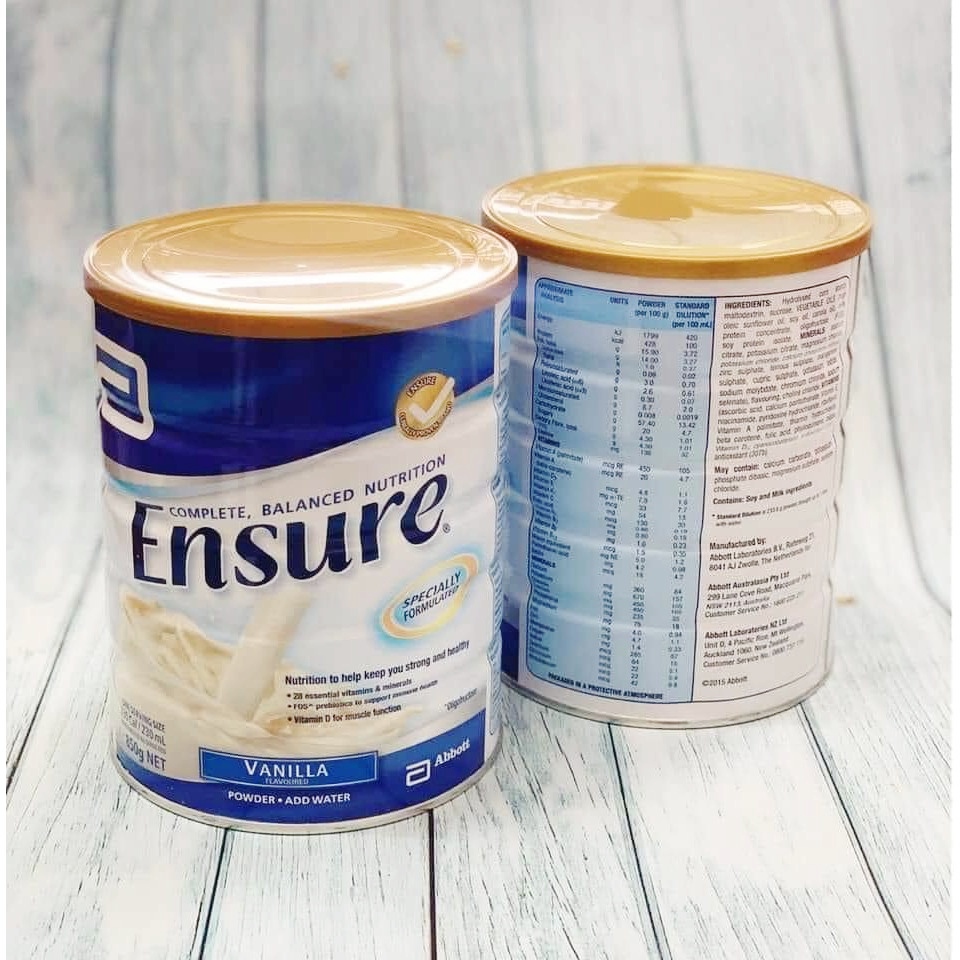 Sữa Ensure Úc 850gr Úc chính hãng [date mới]