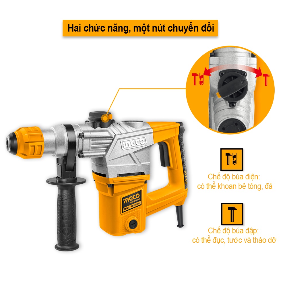 INGCO Máy khoan đục-1050W RH10508