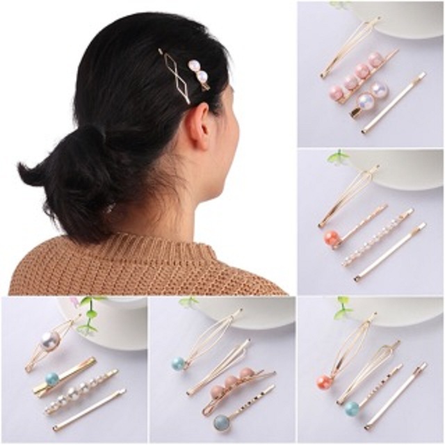 Set 4 cặp tóc mái trendy 2020m kẹp tóc hàn quốc siêu xinh