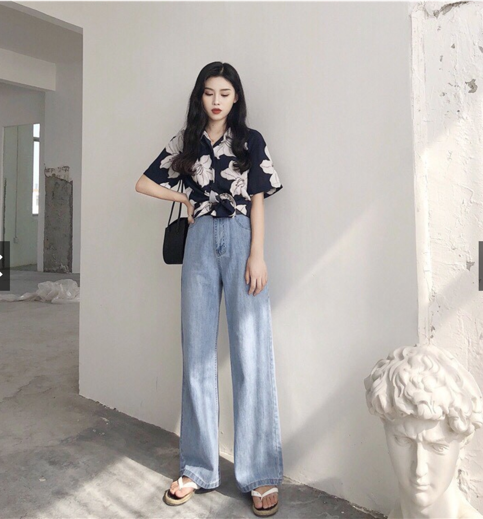 [HCM]QUẦN JEAN NỮ ỐNG SUÔNG XANH DÀI RỘNG LƯNG CAO GIÁ RẺ SIÊU HOT - ÁO THUN TRƠN SIZE 9-12MONTHS/6-9MONTHS HOẶC TƯƠNG ĐƯƠNG