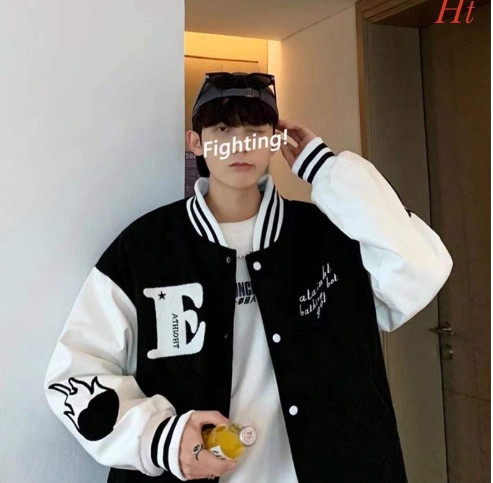 Áo khoác bomber nỉ E lửa tay HT12