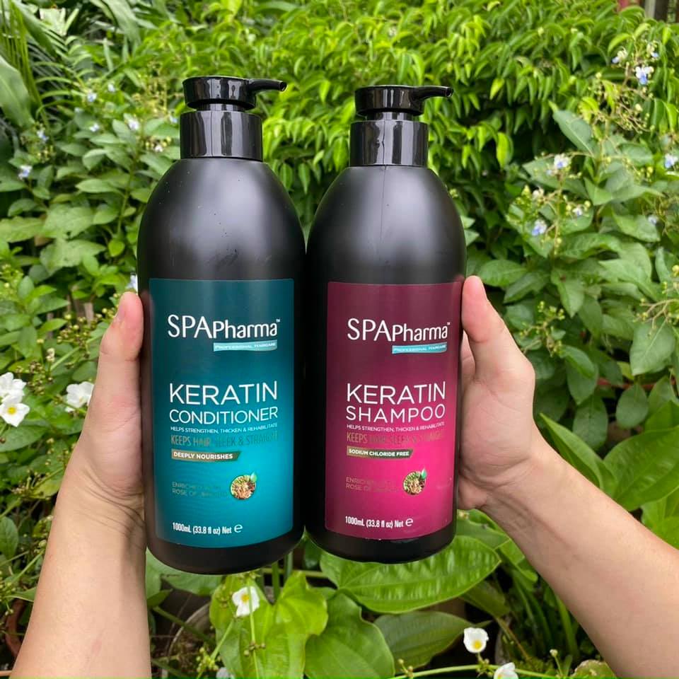 Cặp Dầu Gội & Xả SpaPharma KERATIN Pháp