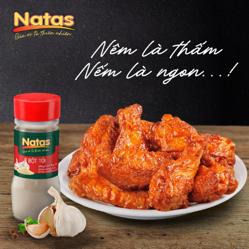 BỘT TỎI NATAS gia vị tiện dụng (hũ 65g)