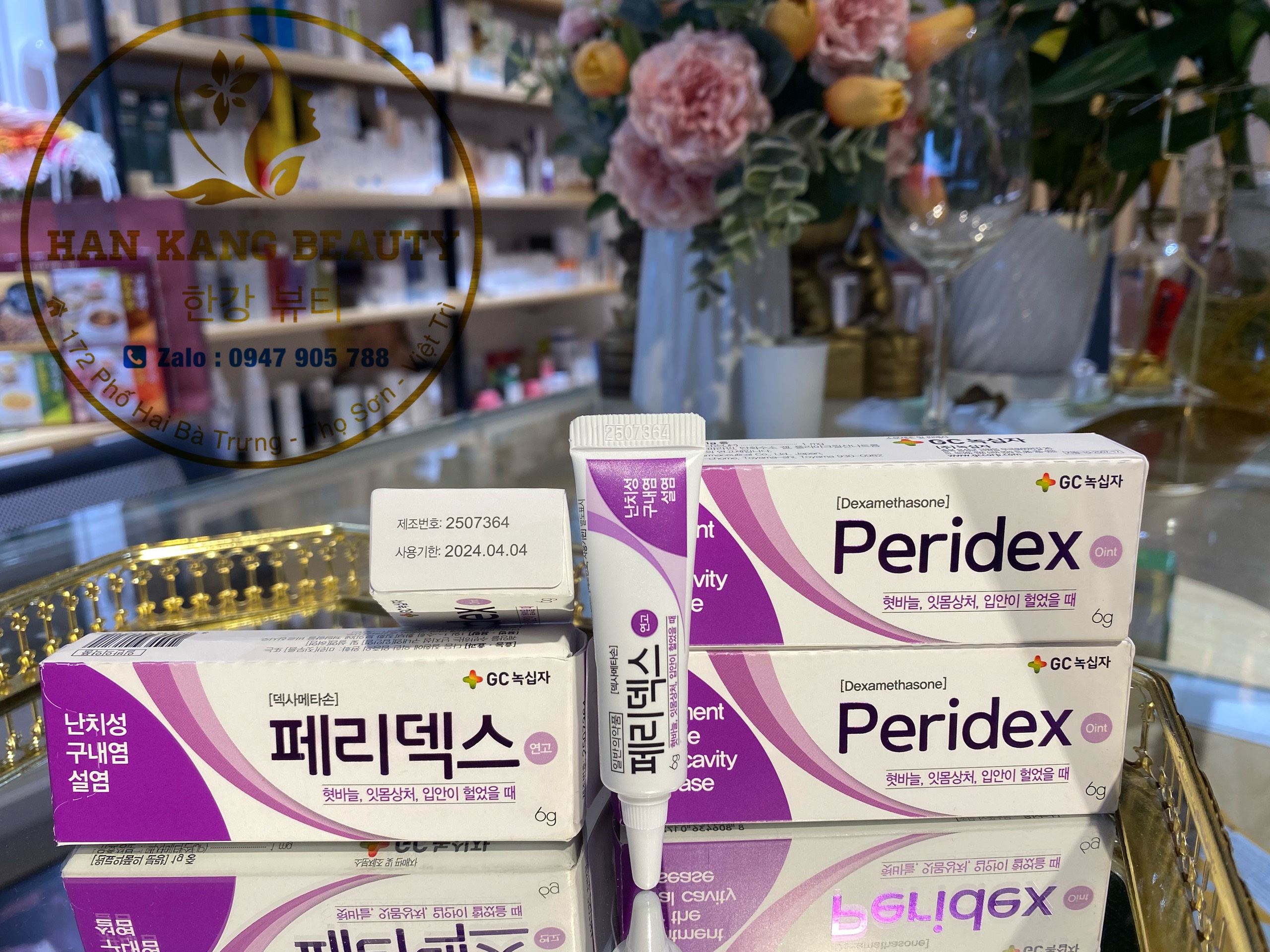 Kem bôi nhiệt miệng Peridex Hàn Quốc 6g (mẫu mới nhất)