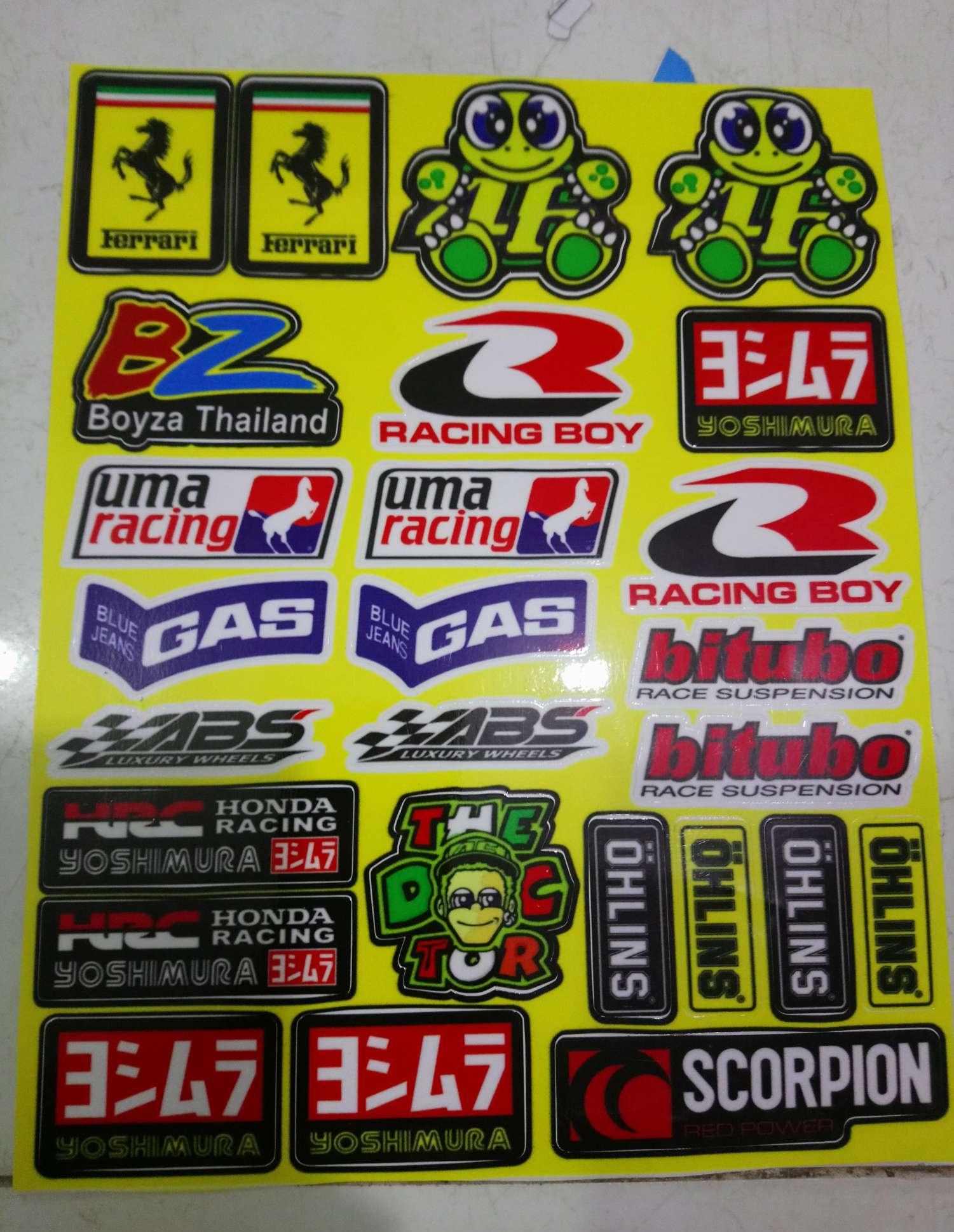 tem tấm logo dán xe máy trọn bộ 18x25cm